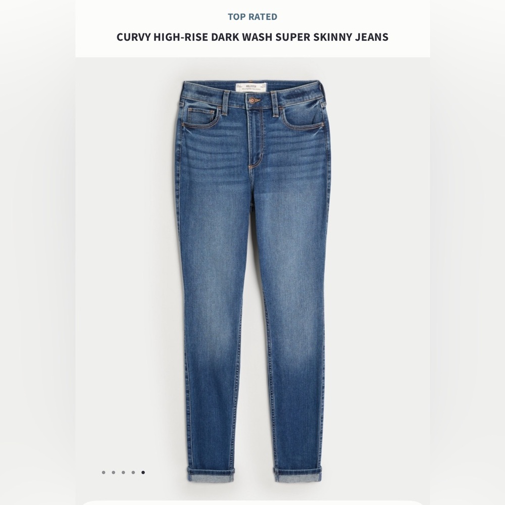 Curvy High-Rise Dark Wash Super Skinny Jeans
Size: 10R